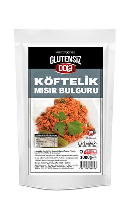 Dola 2'li Glutensiz Bulgur Seti Köftelik ve Pilavlık Mısır Bulguru 1 Kg X 2 Adet