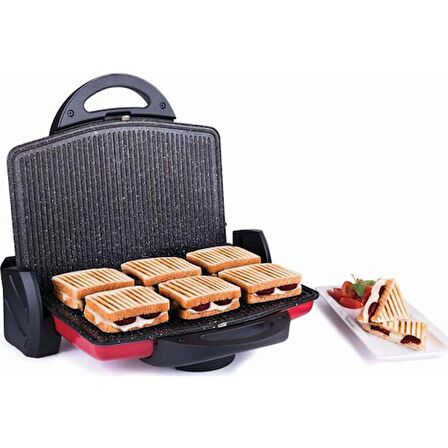 STİLEVS TOSTZADE  GRANİT TOST MAKİNASI-KIRMIZI