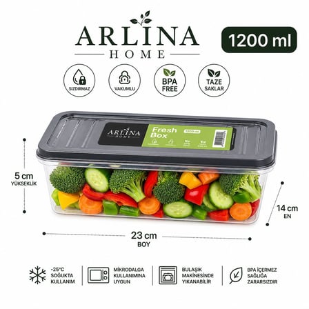 Softchef Derin Dondurucu Saklama Kabı 4 Ad 2500 ml 1200 ml 1170 ml 1170 ml