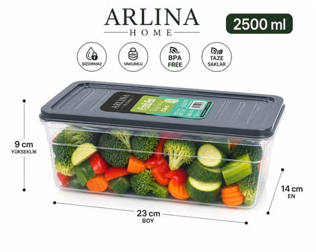 Softchef Derin Dondurucu Saklama Kabı 4 Ad 2500 ml 1200 ml 1170 ml 1170 ml