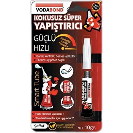 Vodabond Kokusuz Güçlü Süper Hızlı Yapıştırıcı Şeffaf 10 gr