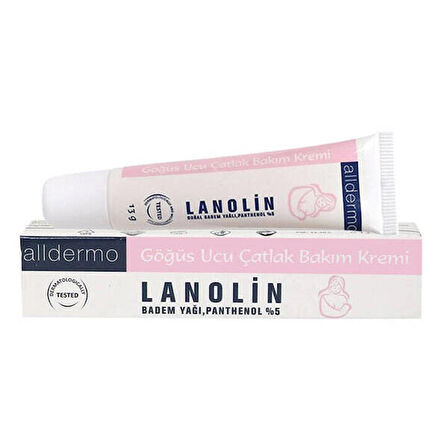 ALLDERMO LANOLİN KREM 13GR (göğüs ucu çatlak bakım kremi)