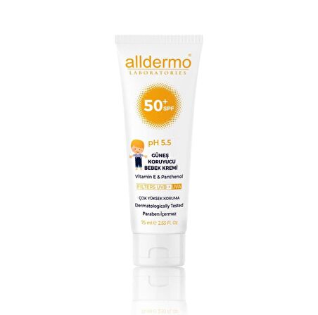 Alldermo SPF 50+ Faktör Çocuk Güneş Koruyucu Krem 75 ml