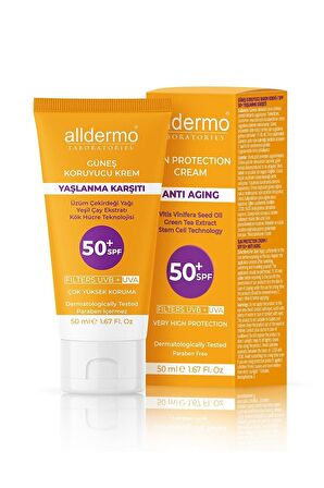 Alldermo SPF 50+ Anti Aging Krem 50 ml Tüp