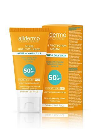 Alldermo SPF 50+ Akne Yağlı Cilt Krem 50 ml Tüp