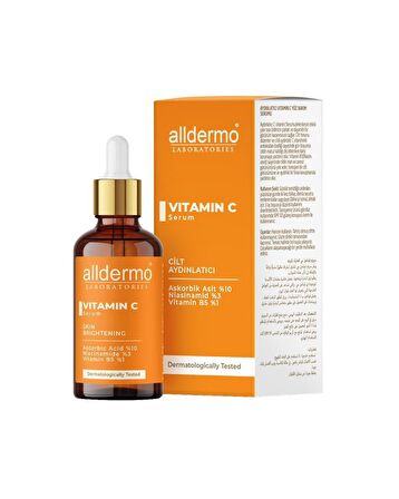 Alldermo Yaşlanma Karşıtı C Vitaminli 30 Yaş + Gece-Gündüz Yüz ve Boyun Serumu 30 ml 