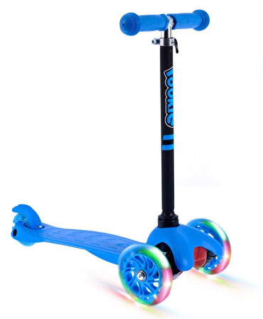 Rookie 3 Tekerlekli Led Işıklı Scooter Mavi