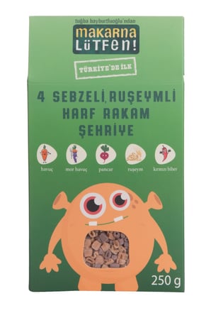 4 Sebzeli & Ruşeymli Harf Rakam Şehriye 250 g