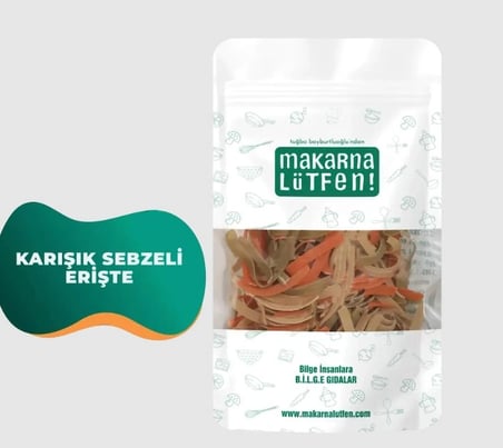 Makarna Lütfen Karışık Sebzeli Erişte 200gr