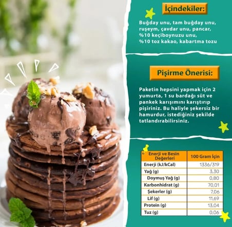 Makarna Lütfen Kakaolu Keçiboynuzlu Pankek Karışımı 235gr