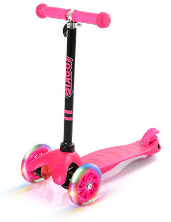 Rookie 3 Tekerlekli Led Işıklı Scooter Pembe