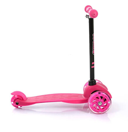 Rookie 3 Tekerlekli Led Işıklı Scooter Pembe