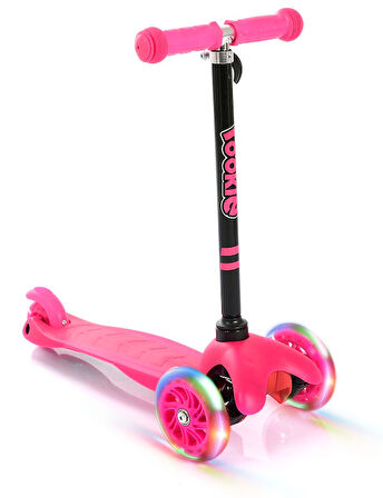Rookie 3 Tekerlekli Led Işıklı Scooter Pembe