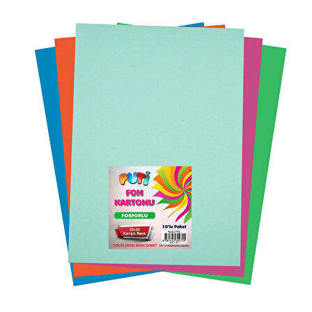 Puti 50x70 Fon Kartonu Pastel Renkler 10 Lu (KOD : 2168)