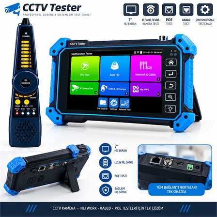 Novacom NVC-IPC5100C Plus V2 Dokunmatik 5.4'' Ips Ekran IP-TVI-CVI-AHD Kamera Test Cihazı