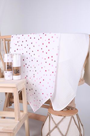 Babyhola 2'li Müslin Örtü Seti 80x80cm Kutulu Organik Hediyelik Emzirme Alt Açma Yenidoğan Puset Örtüsü