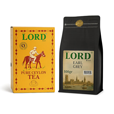 Premium Karışım Seti | Lord Tea Pure Ceylon Siyah Çay (1 Adet) + Earl Grey Bergamot Çay (1 Adet)