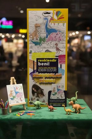 Rb Dinozorlar Diyarı Boyama Sahnesi – Eğitici Dev Boyama Seti (Çocuklar İçin)