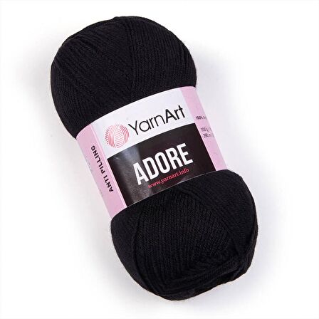 YarnArt Adore Anti Pilling El Örgü İpliği - 354 Siyah