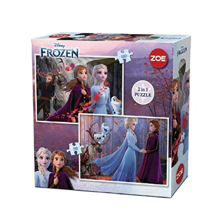 2'li Fırsat Disney Frozen Elsa Anna Yapboz 150 Parça Puzzle Hediye