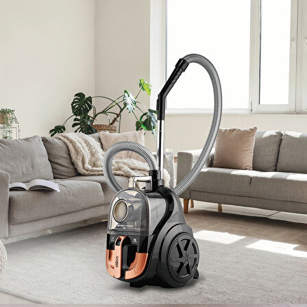 Stilevs Spektron S Torbasız Elektrikli Süpürge - Siyah-Bakır