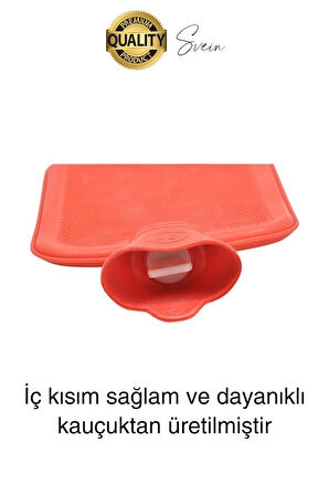 Büyük Boy El Ayak Isıtıcı Kauçuk Polar Kılıflı Sıcak Su Torbası Renkli Doğal Ağrı Rahatlatıcı 2 Lt
