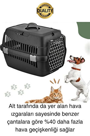 Premium Kilitli Evcil Hayvan Kedi Köpek Taşıma Çantası Hava Alan Yolculuk Seyahat İçin Kafes Kabin
