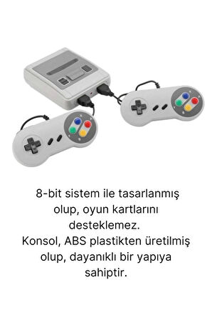 Premium HD Klasik 8 Bit 620 Oyunlu Televizyon Çift 2 Kontrol Kollu Nostalji Super Mini Retro Atari
