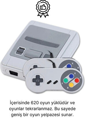 Premium HD Klasik 8 Bit 620 Oyunlu Televizyon Çift 2 Kontrol Kollu Nostalji Super Mini Retro Atari