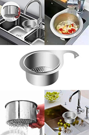 Premium Modern Paslanmaz Çelik Kuğu Tasarımlı Süzgeçli Asılabilen Tezgah Üstü Lavabo Drenaj Sepeti
