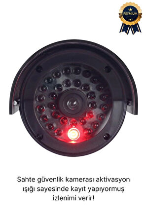 Gece Görüşlü Pilli Kırmızı Ledli Su Geçirmez Ev Bahçe İş Yeri Ofis Caydırıcı Güvenlik Kamerası