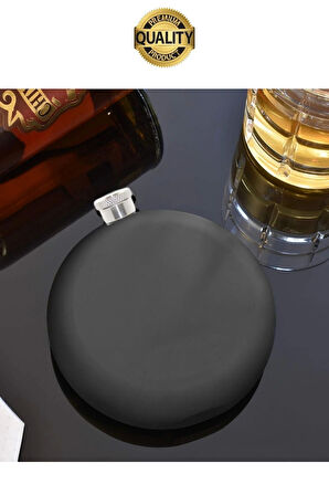 Limited Edition 5 Oz Siyah Paslanmaz Çelik Sızdırmaz Alkol İçecek Kamp Cep Su Matarası Dayanıklı