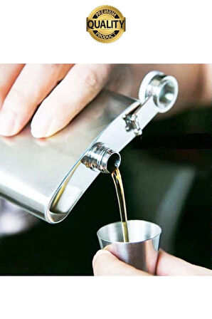 Sızdırmaz Paslanmaz Çelik 8 Oz Alkol Sıvı İçecek Kamp Cep Su Matarası Dayanıklı