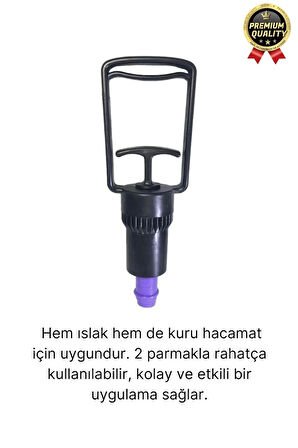 Kaliteli Dayanıklı Tüm Kupalara Uyumlu Islak Kuru Kullanım 2 Parmak Hacamat Çekme Vakum Pompası