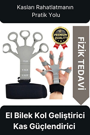 Pratik Silikon El Bilek Parmak Kol Kas Güçlendirici Geliştirici Fizik Tedavi Egzersiz Lastik Kayışı