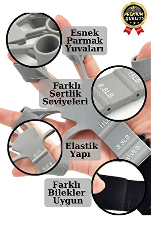 Pratik Silikon El Bilek Parmak Kol Kas Güçlendirici Geliştirici Fizik Tedavi Egzersiz Lastik Kayışı