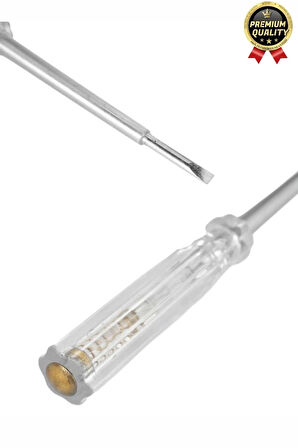 Özel Üretim Ev Ofis Akım Test Uzun Vida Tornavida Düz Uçlu Elektrik Kontrol Kalemi Seti 190mm-1 Adet