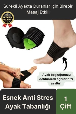 Esnek Yumuşak Çok Ayakta Kalma Yoğun İş Boşluk Destekleyici Anti Stres Ayak Tabanlığı-1 Adet
