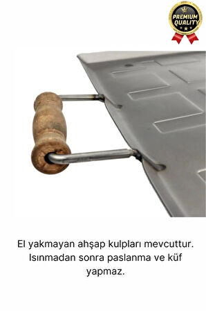 Özel Üretim Yapışmaz Ahşap Kulplu Yufka Ekmek Gözleme Hamur Mangal Izgara Ocak Üstü Pişirme Sacı