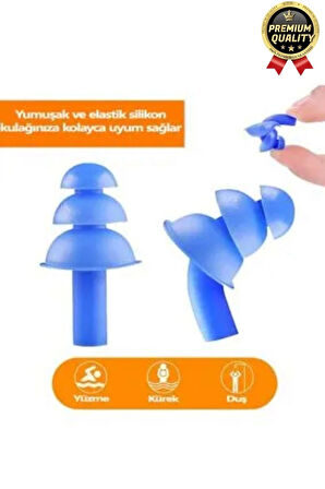 Profesyonel Elastik Silikon Kutulu Yüzme Dalış Uyku için Su Geçirmez Kulak ve Burun Klipsi Tıkacı