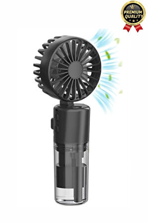 Taşınabilir Serinletici Klima Usb Şarjlı 3 Kademeli 1200 mAh Su Hazneli Püskürtmeli Mini Vantilatör