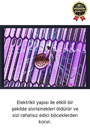 Yüksek Güç Elektrikli Uv Şarjlı Zincirli Askı Çift Taraflı Florasan Izgara Sinek Sivrisinek Öldürücü