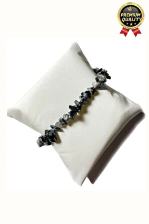 Özel Üretim Enerji Yükselten Esnek İp İkizler Burcu Gerçek Siyah Obsidyen Doğal Taş Unisex Bileklik