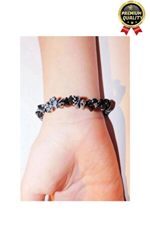 Özel Üretim Enerji Yükselten Esnek İp İkizler Burcu Gerçek Siyah Obsidyen Doğal Taş Unisex Bileklik