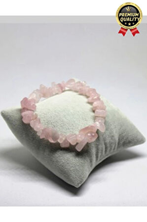 Özel Üretim Enerji Yükselten Esnek Ip Yengeç Burcu Gerçek Pembe Kuvars Doğal Taş Unisex Bileklik