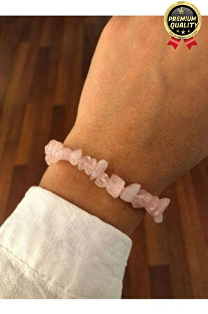 Özel Üretim Enerji Yükselten Esnek Ip Yengeç Burcu Gerçek Pembe Kuvars Doğal Taş Unisex Bileklik