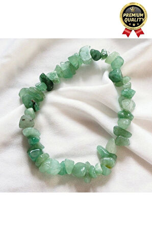 Özel Üretim Enerji Yükselten Esnek Ipli Başak Burcu Gerçek Yeşim Aventurin Doğal Taş Unisex Bileklik