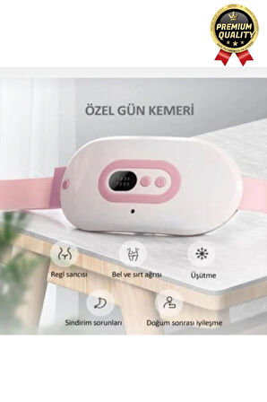 Kadınlar İçin Titreşimli Isı Veren Ağrı Azaltan Sıcak Tutan Dijital Özel Gün Regl Adet Bel Kemeri