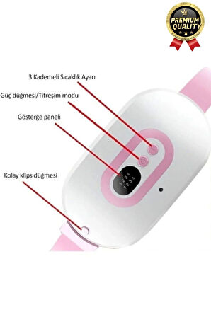 Kadınlar İçin Titreşimli Isı Veren Ağrı Azaltan Sıcak Tutan Dijital Özel Gün Regl Adet Bel Kemeri