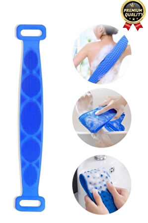 Yıkanabilir Back Scrubber Masaj Etkili Silikon Çift Taraf Duş Lifi Banyo Sırt Kesesi Büyük Boy 70cm